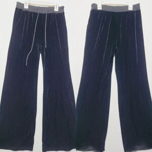 Shein Women's size 6 Black velour pants velvet